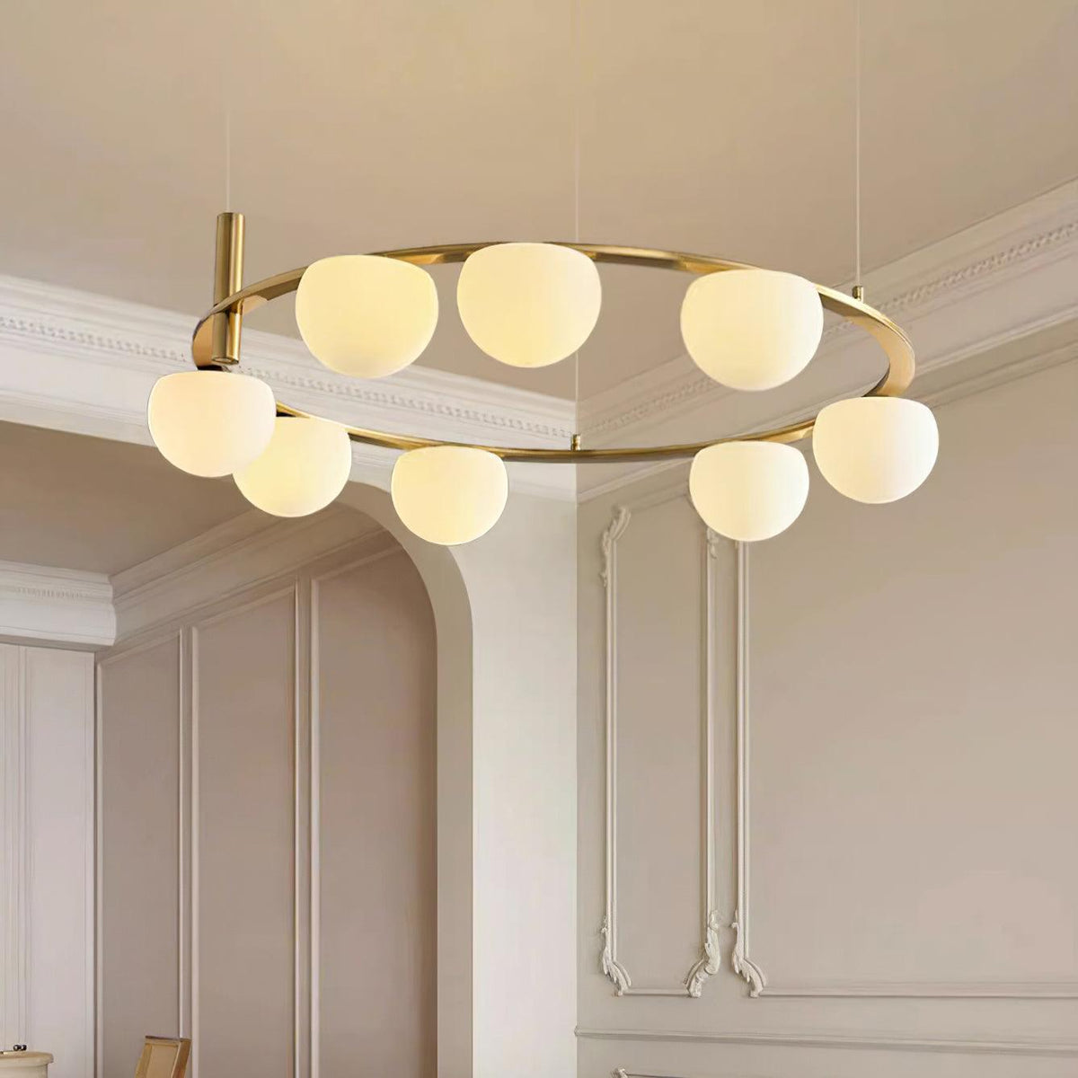 Langrenrose Glass Chandelier-Moonnatur