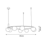 Langrenrose Glass Chandelier-Moonnatur