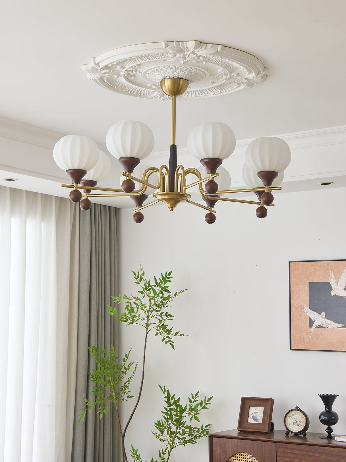 Rovelle Wood Chandelier-Moonnatur