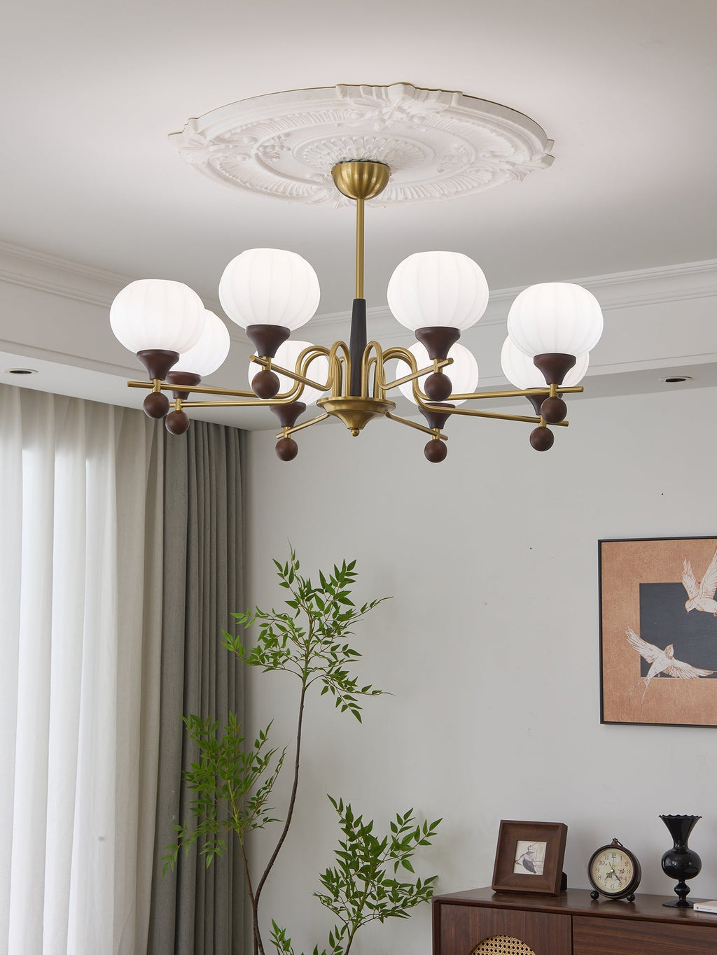 Rovelle Wood Chandelier-Moonnatur