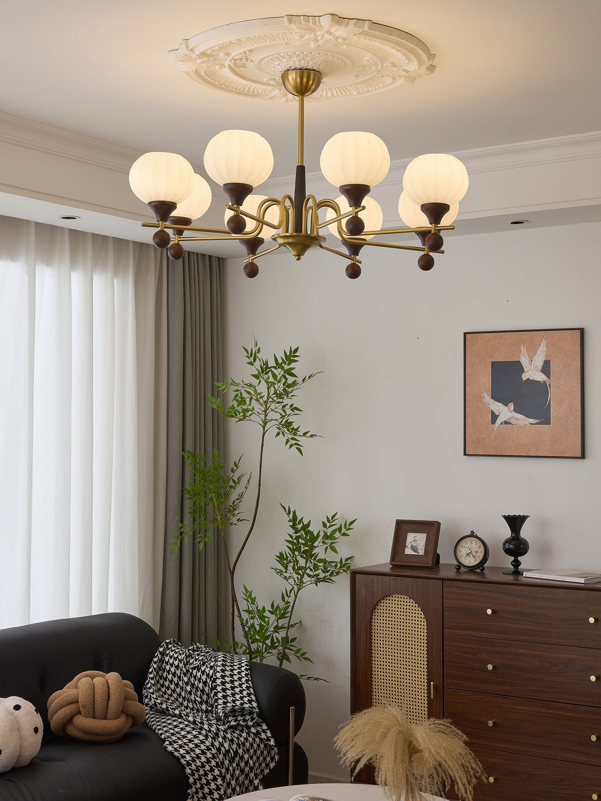 Rovelle Wood Chandelier-Moonnatur