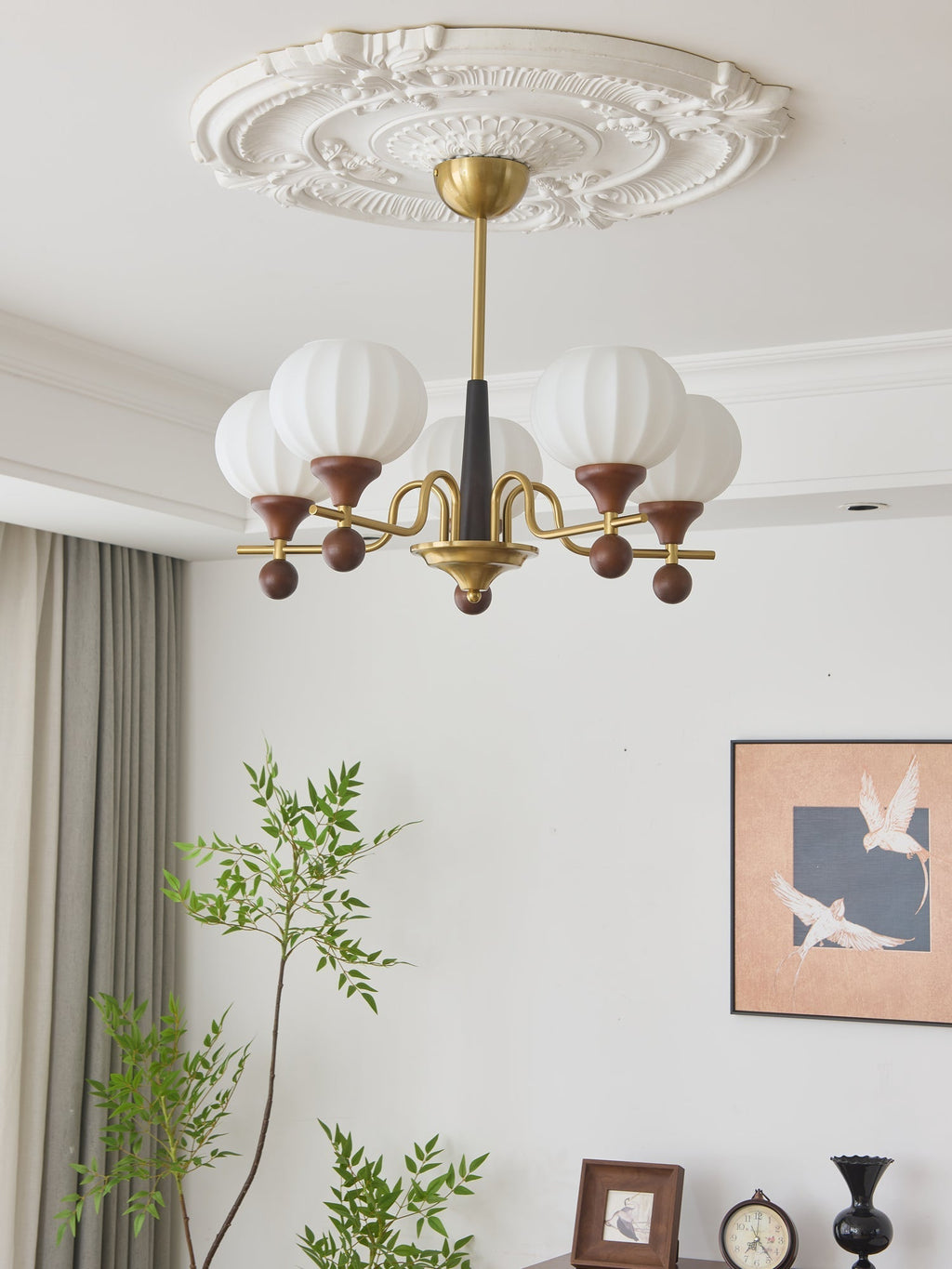 Rovelle Wood Chandelier-Moonnatur