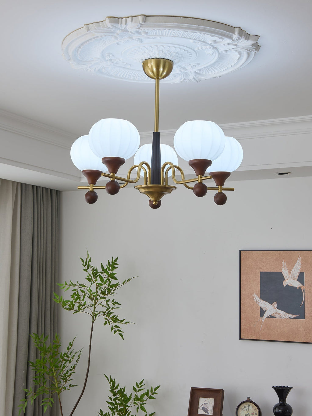 Rovelle Wood Chandelier-Moonnatur