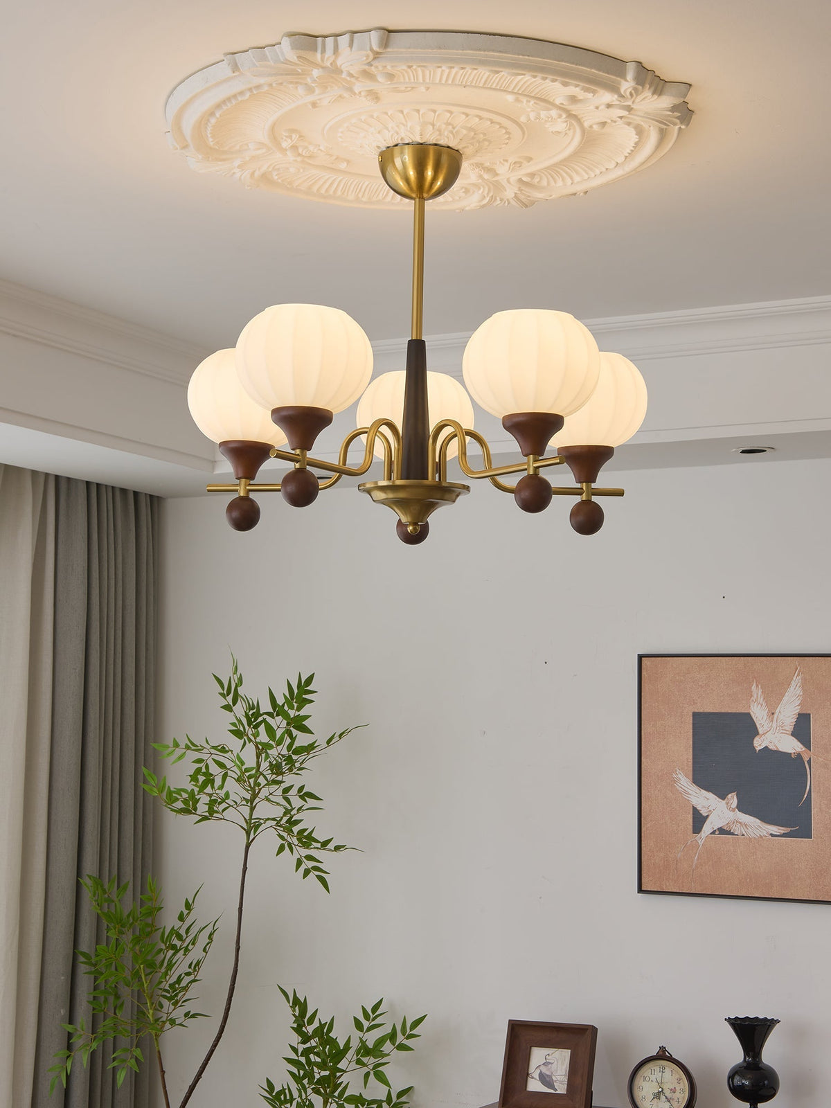 Rovelle Wood Chandelier-Moonnatur