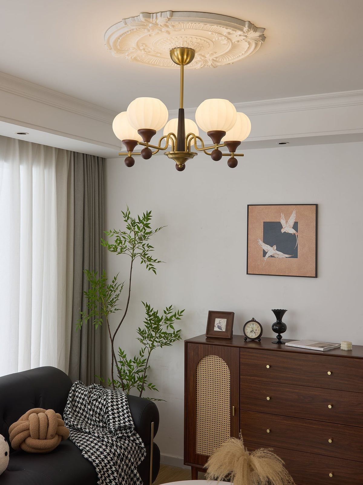 Rovelle Wood Chandelier-Moonnatur