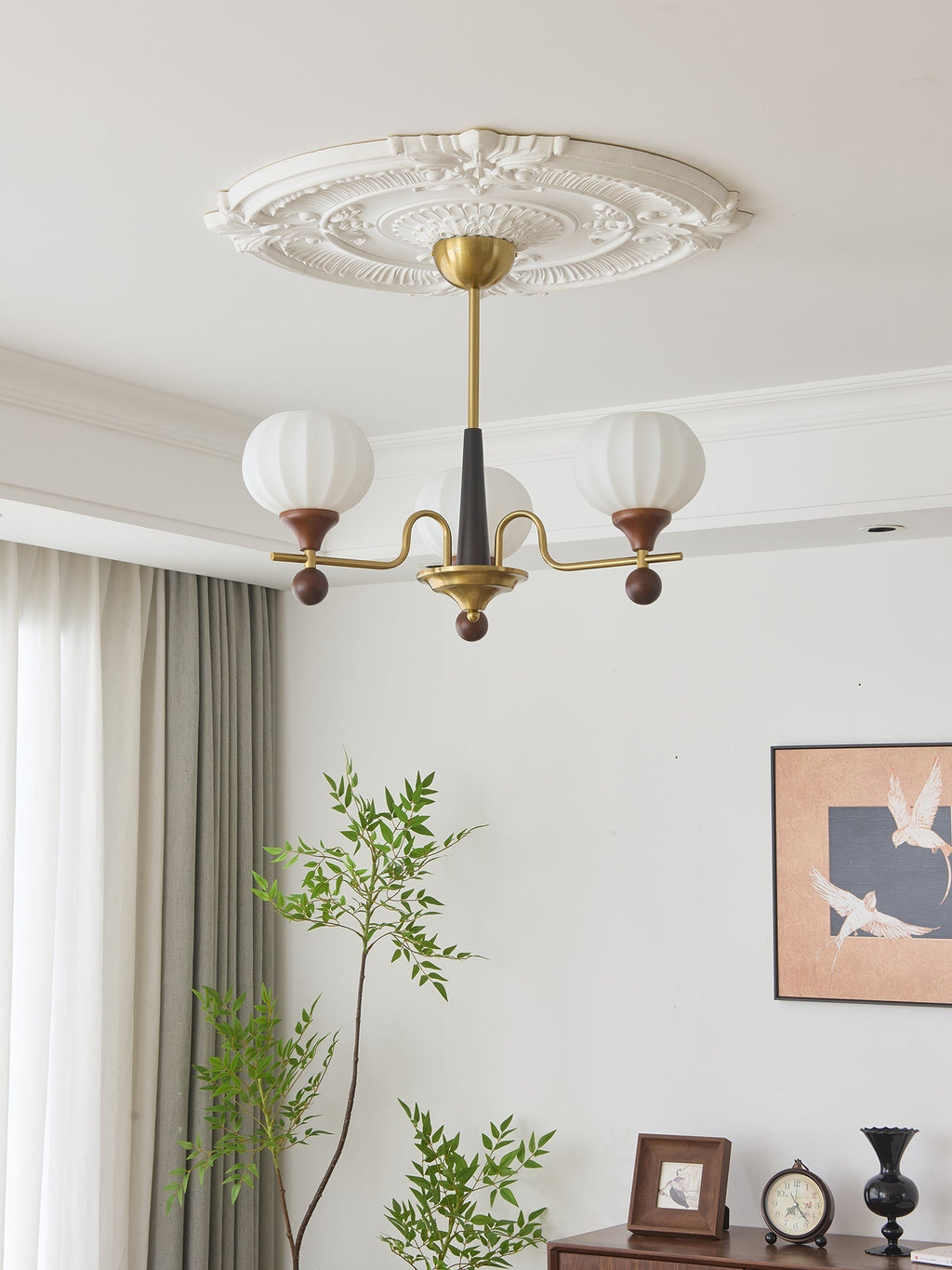Rovelle Wood Chandelier-Moonnatur