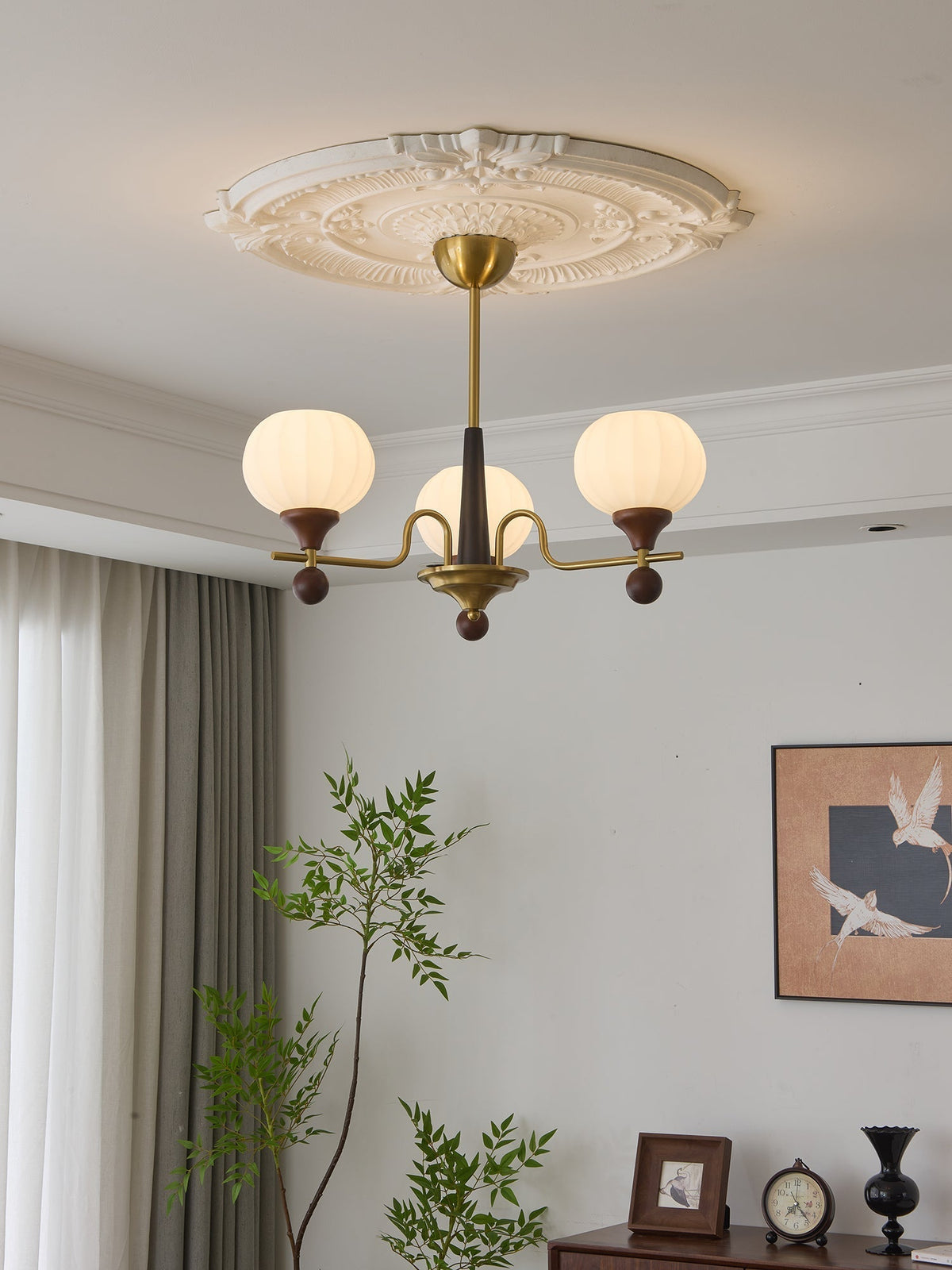 Rovelle Wood Chandelier-Moonnatur