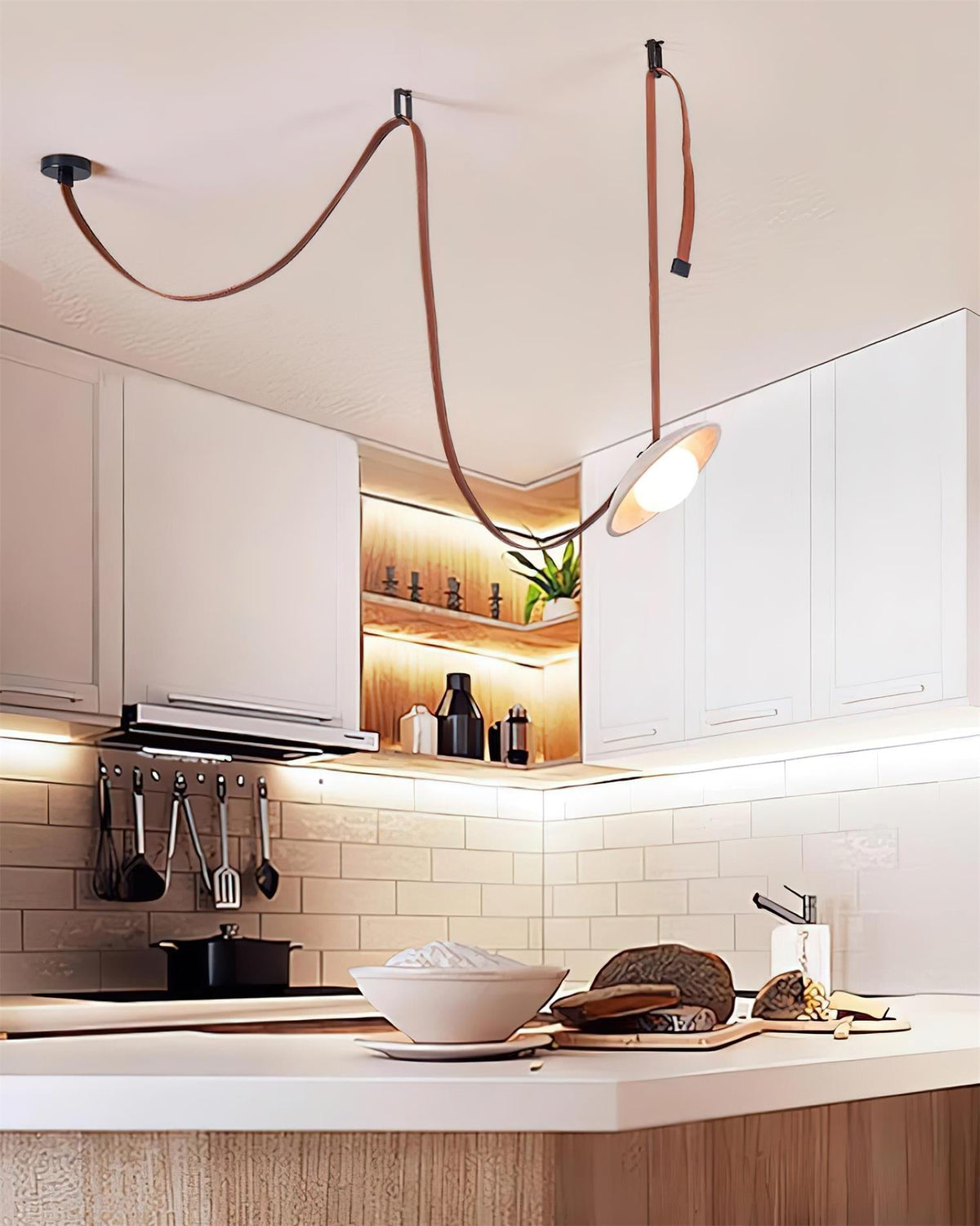 Tardenenora Travertine Chandelier-Moonnatur