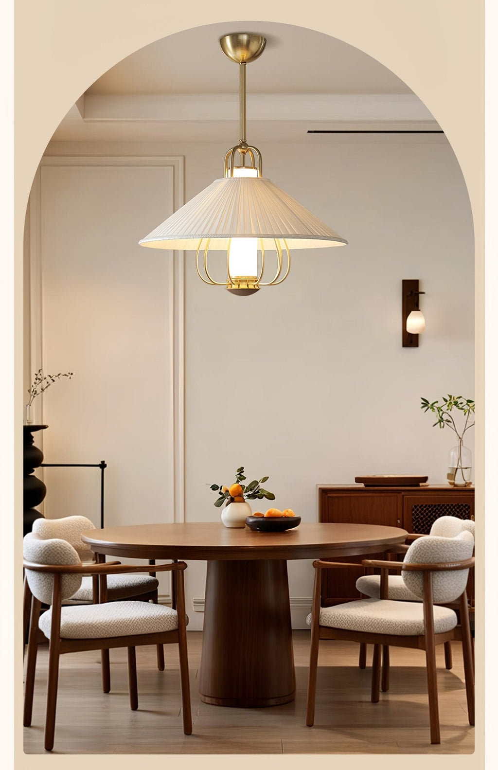Cavenwren Fabric Pendant Light-Moonnatur