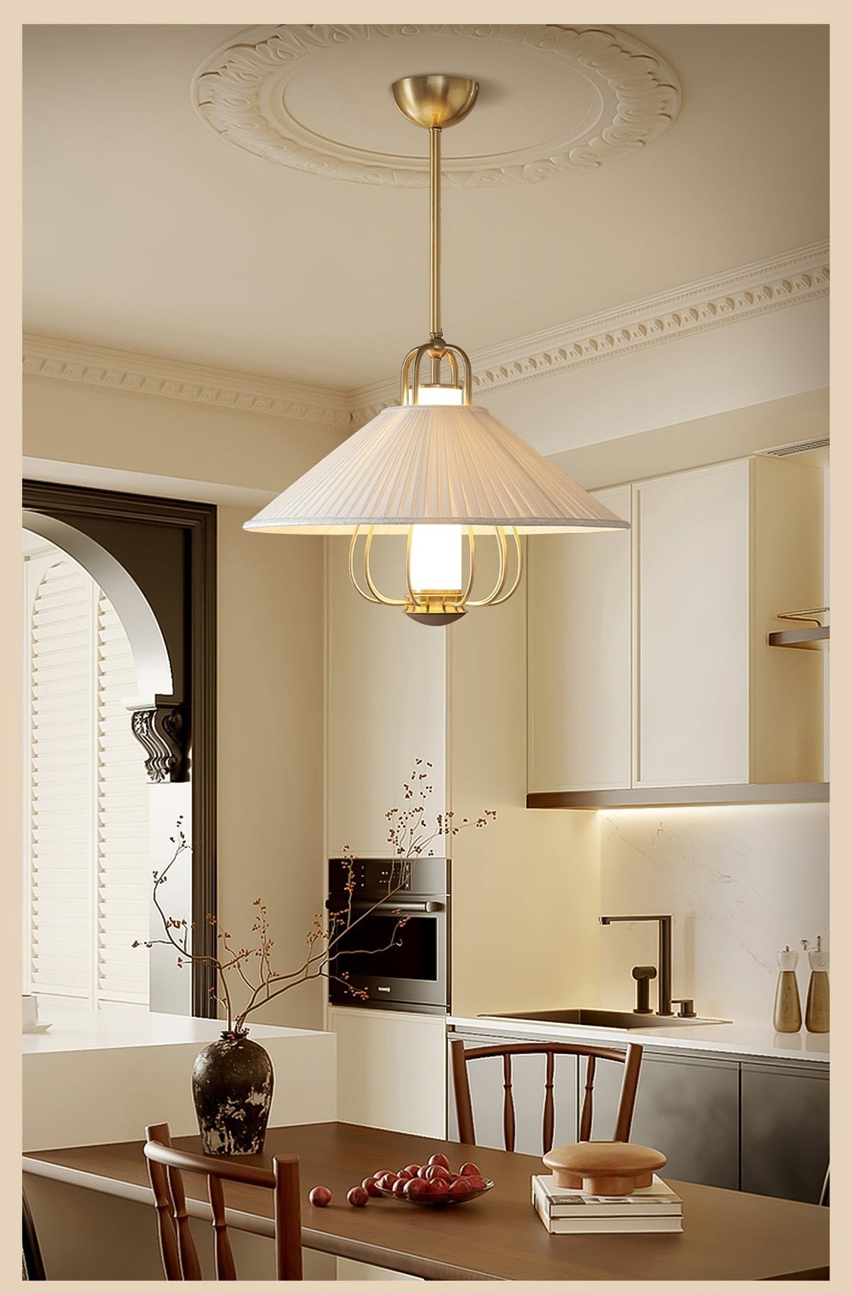 Cavenwren Fabric Pendant Light-Moonnatur