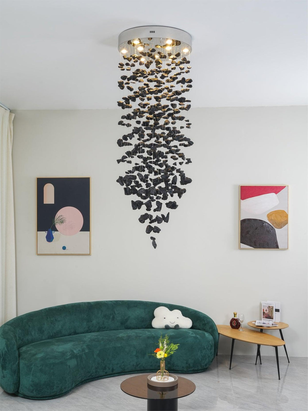 Olvenaria Stone Chandelier-Moonnatur