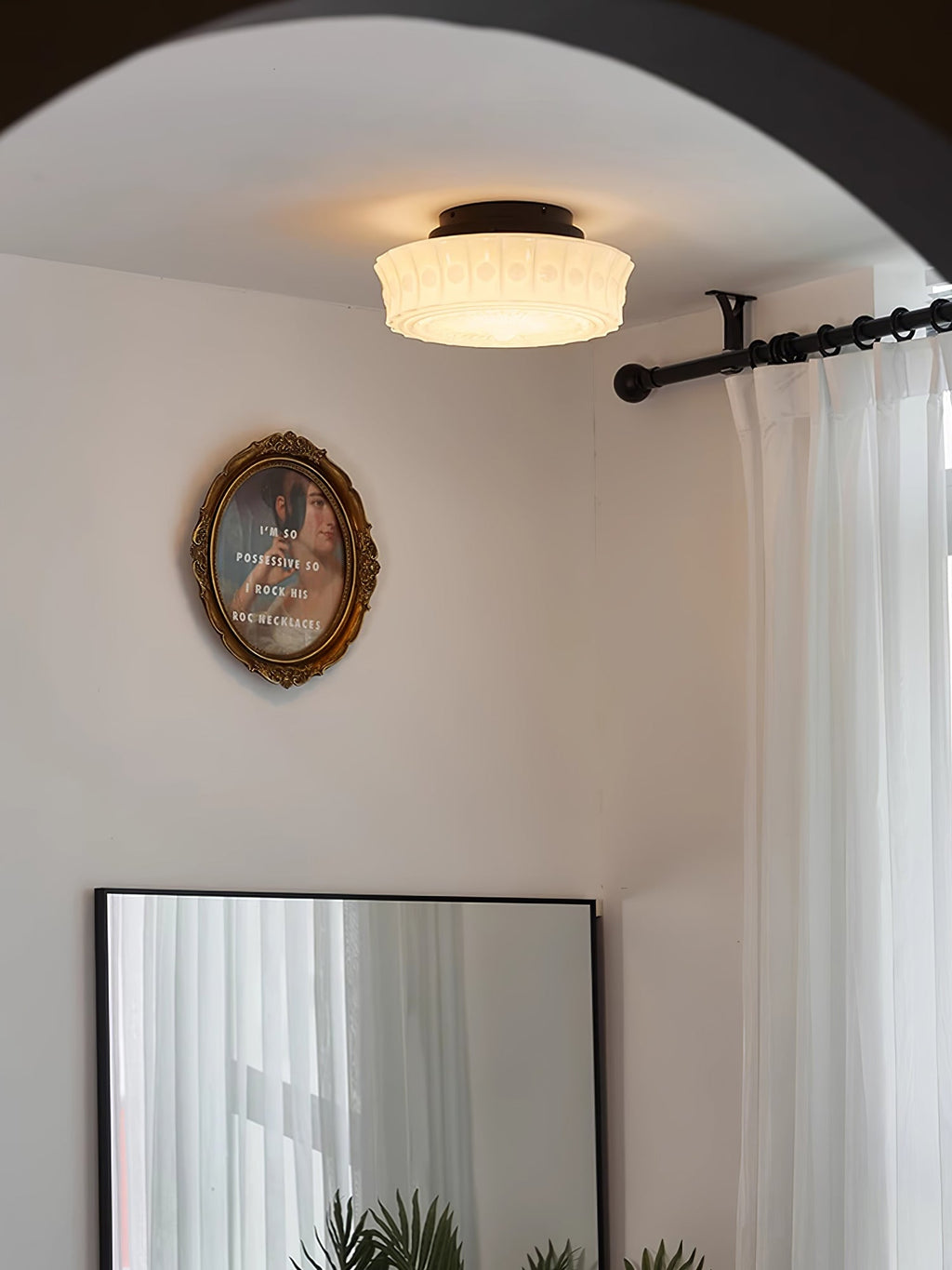 Helreneth Glass Ceiling Light-Moonnatur