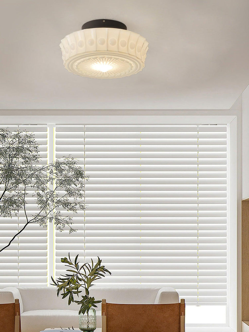 Helreneth Glass Ceiling Light-Moonnatur