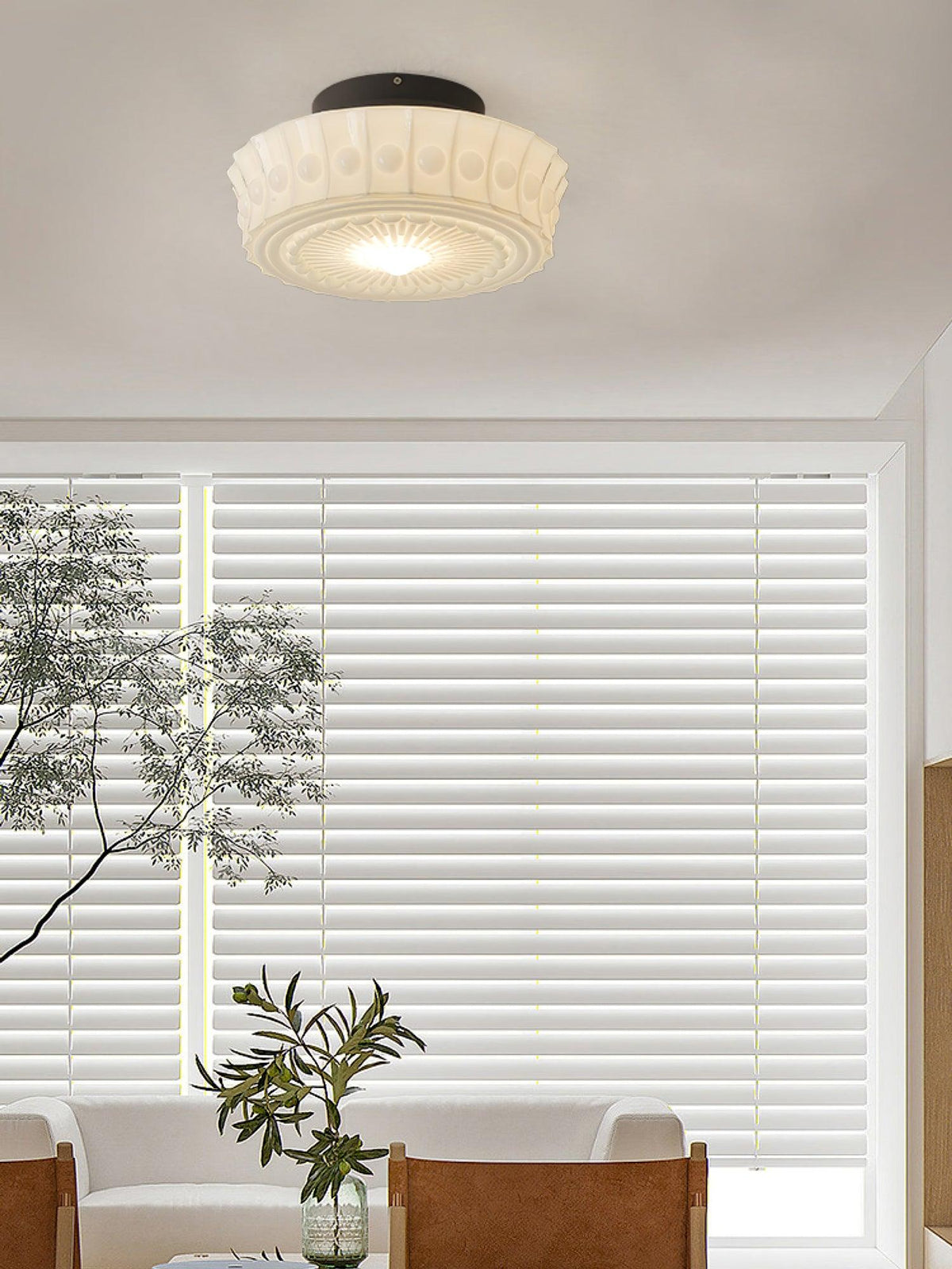 Helreneth Glass Ceiling Light-Moonnatur