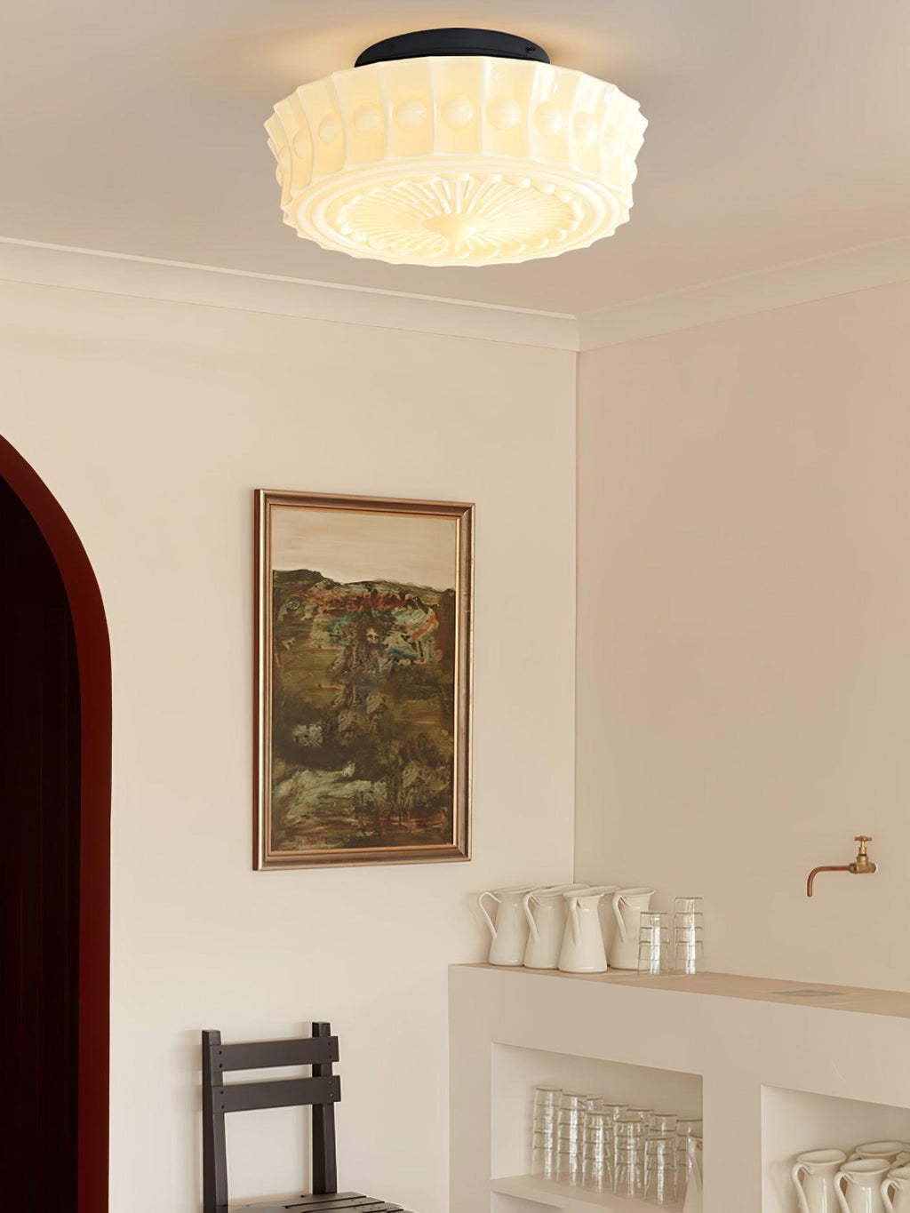 Helreneth Glass Ceiling Light-Moonnatur
