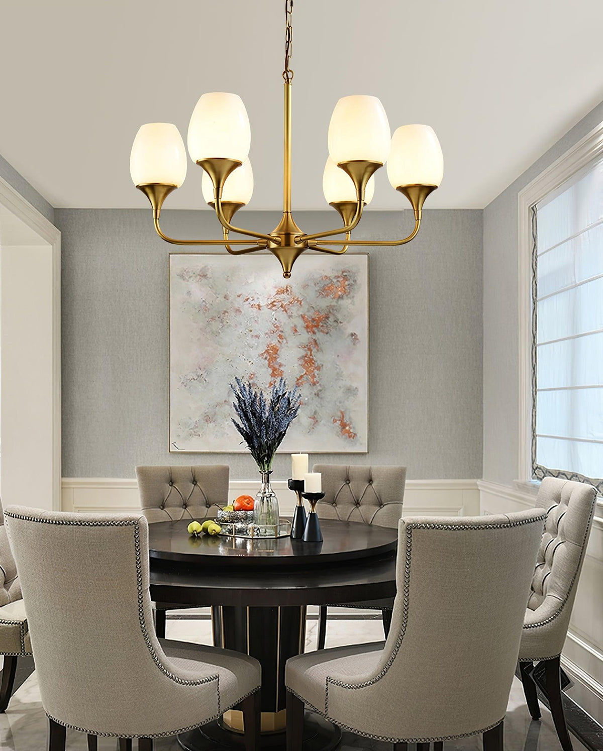 Trevenia Glass Chandelier-Moonnatur
