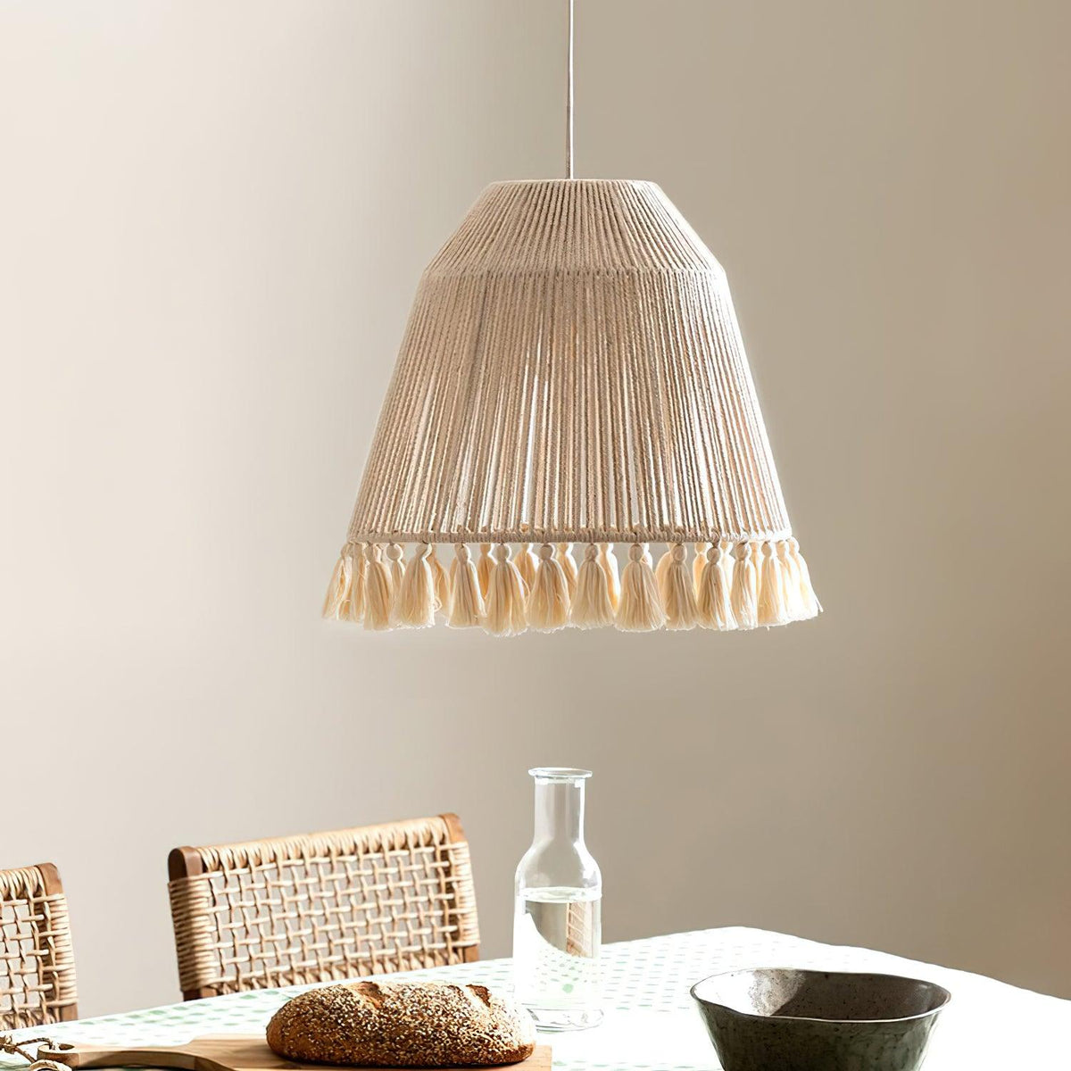 Calderara Hemp Rope Pendant Light-Moonnatur