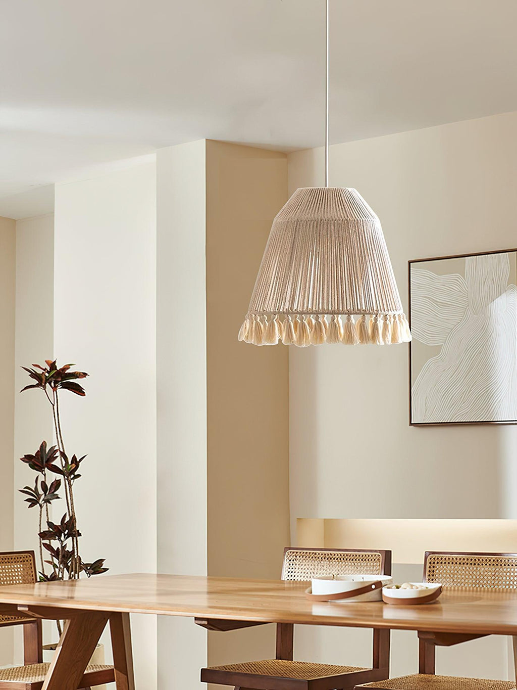 Calderara Hemp Rope Pendant Light-Moonnatur