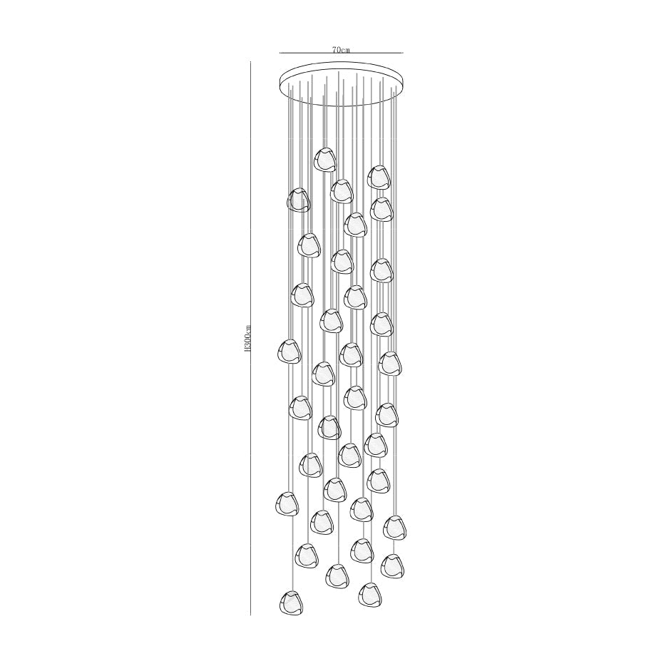 Haldenune Crystal Pendant Light-Moonnatur