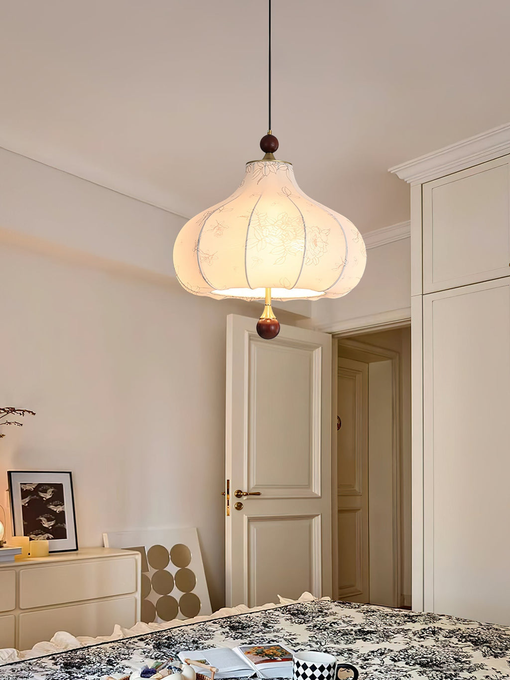 Narenaria Fabric Pendant Light-Moonnatur