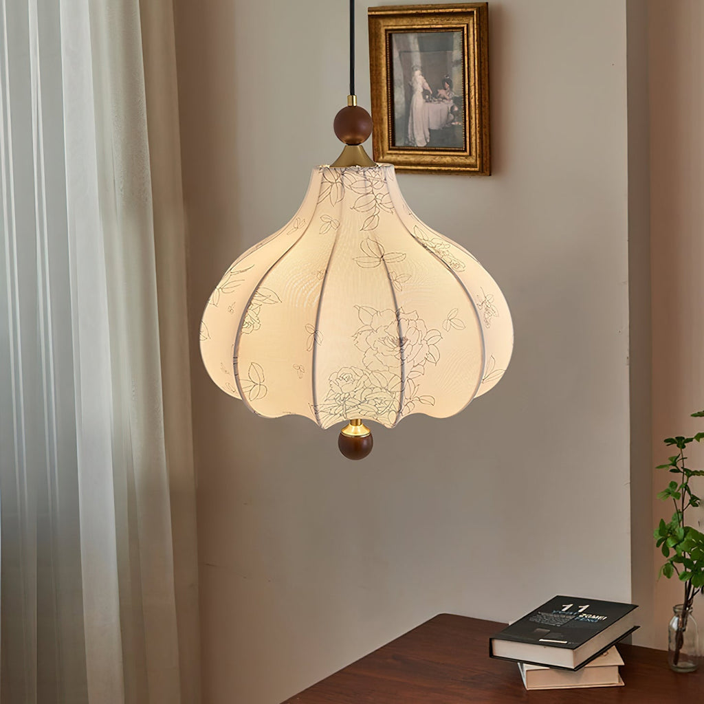 Narenaria Fabric Pendant Light-Moonnatur