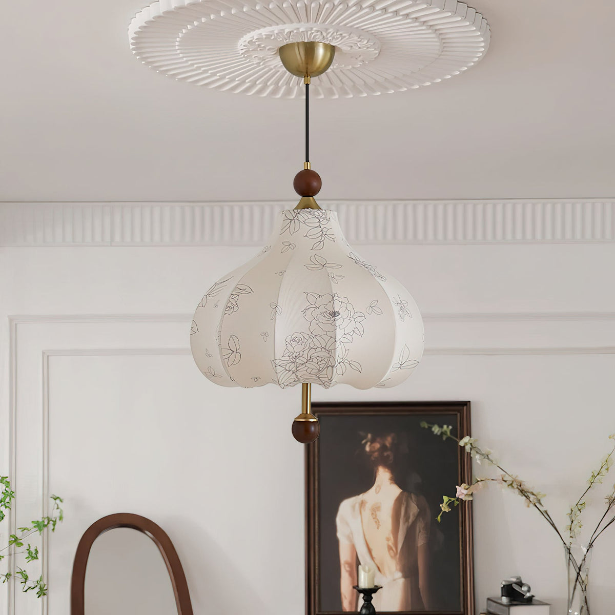 Narenaria Fabric Pendant Light-Moonnatur