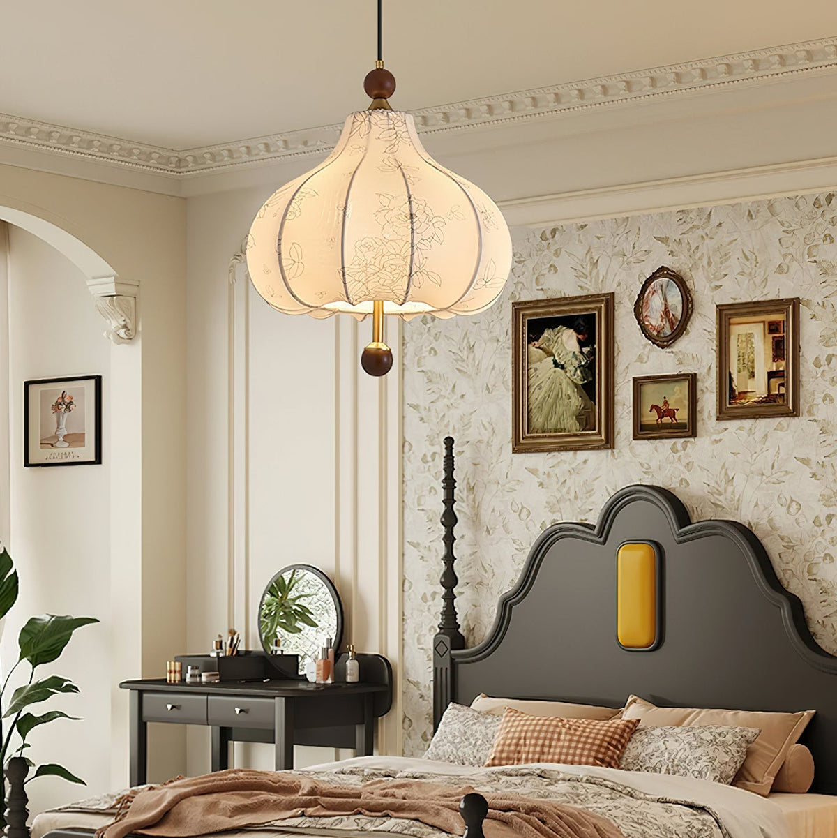 Narenaria Fabric Pendant Light-Moonnatur
