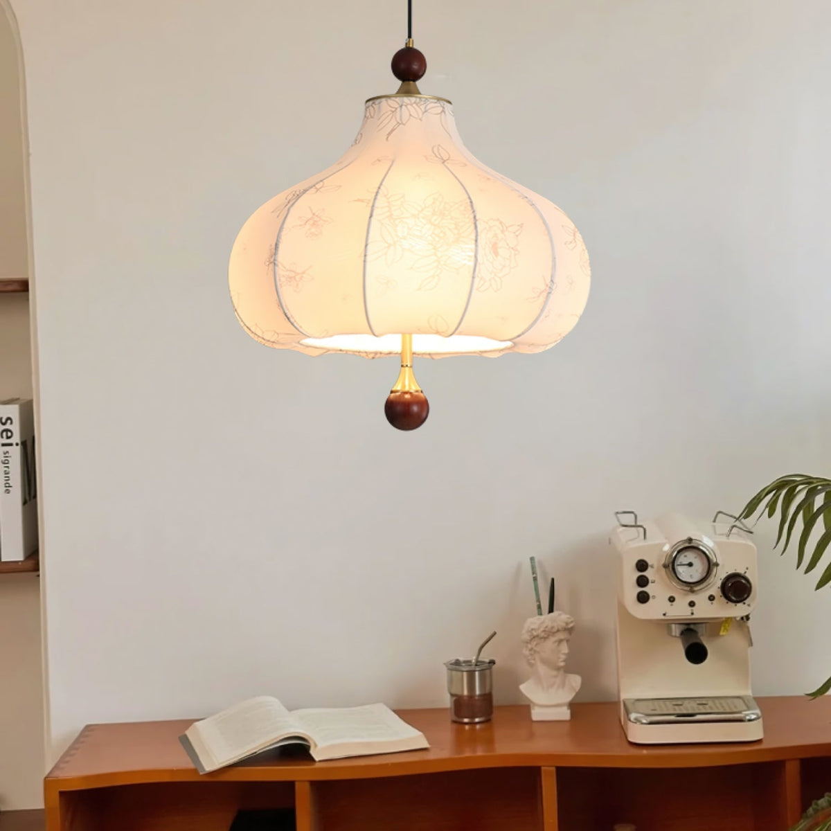 Narenaria Fabric Pendant Light-Moonnatur