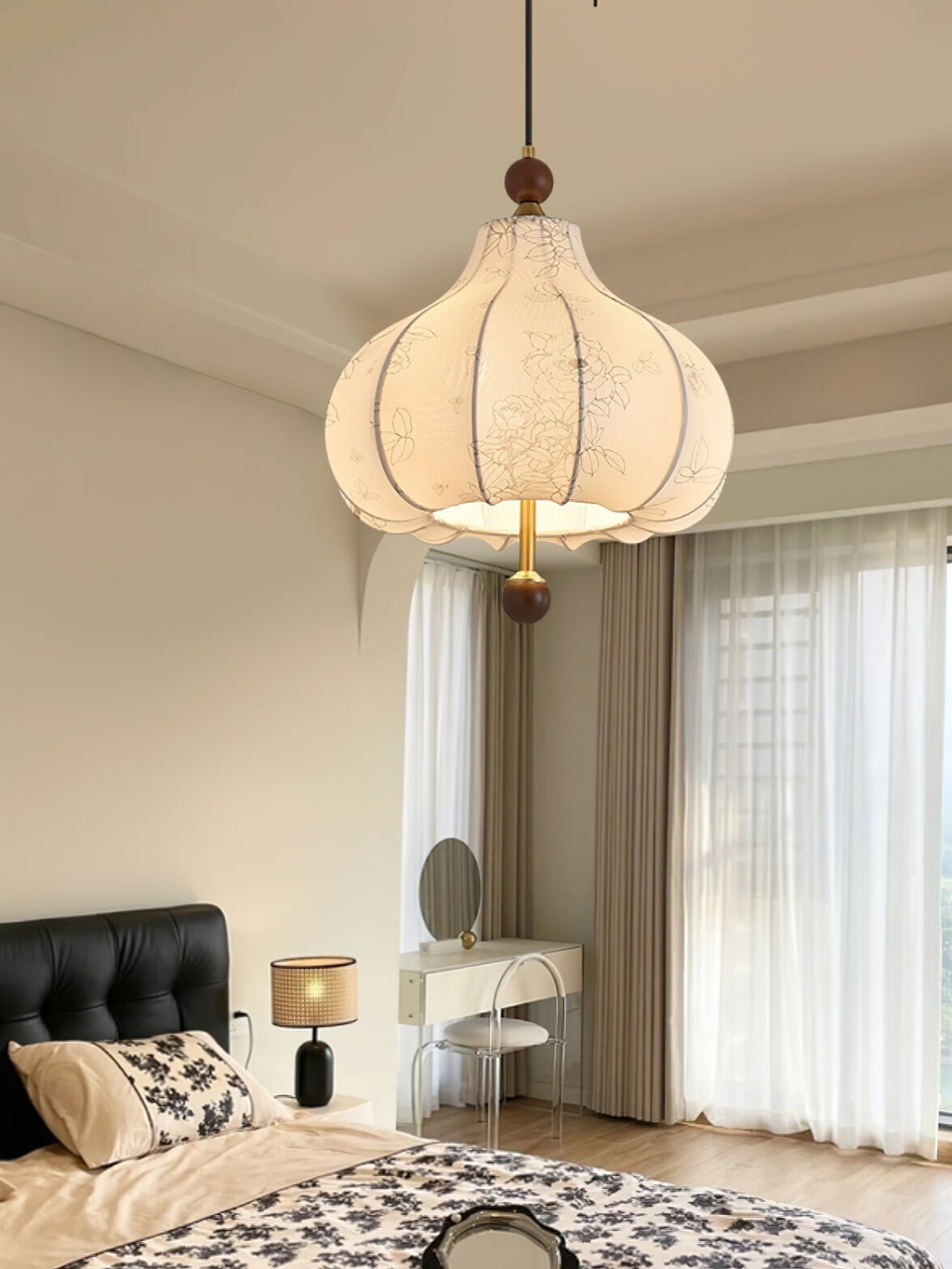 Narenaria Fabric Pendant Light-Moonnatur
