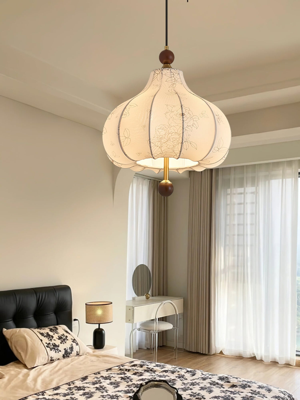 Narenaria Fabric Pendant Light-Moonnatur