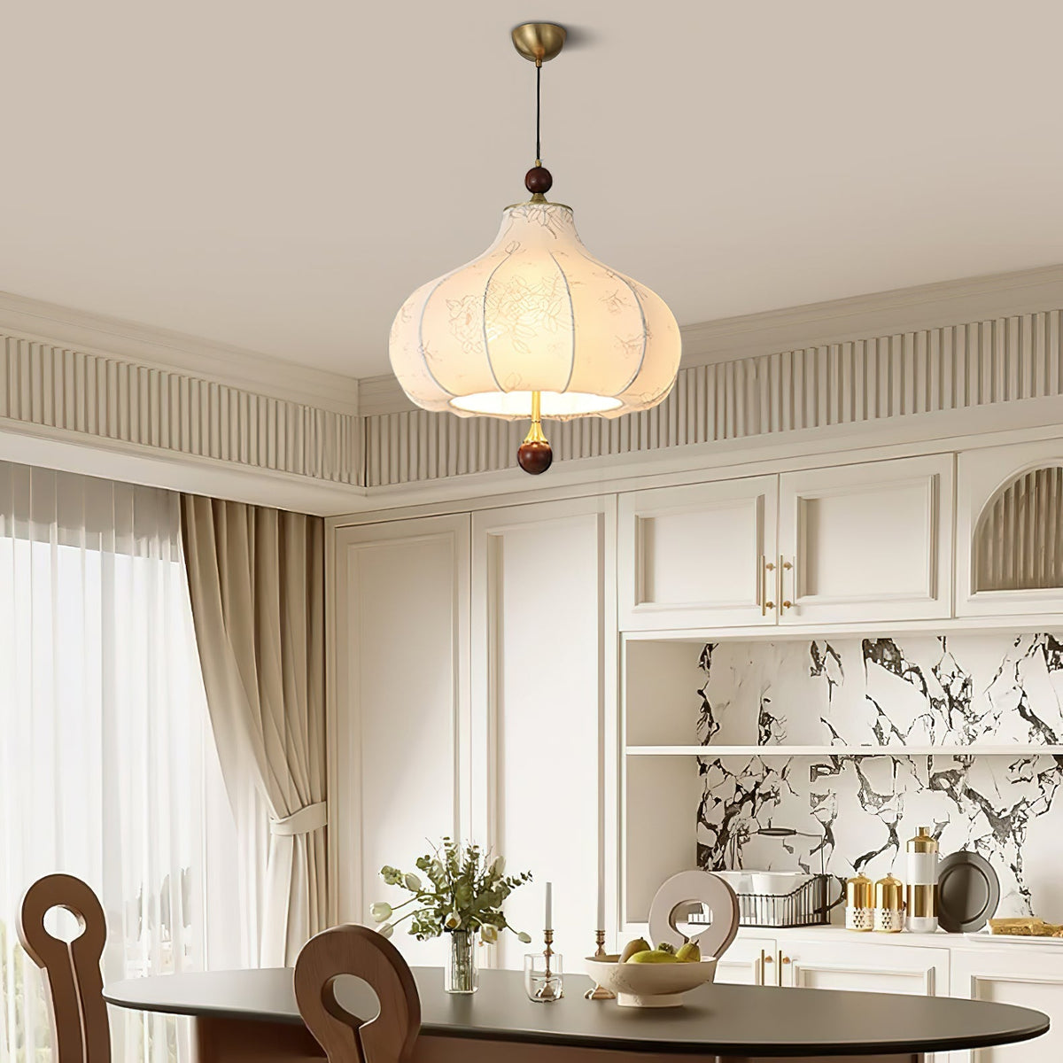 Narenaria Fabric Pendant Light-Moonnatur