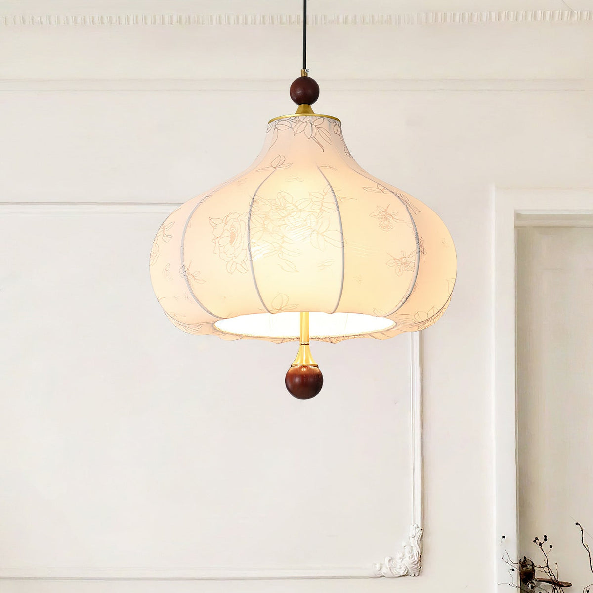 Narenaria Fabric Pendant Light-Moonnatur