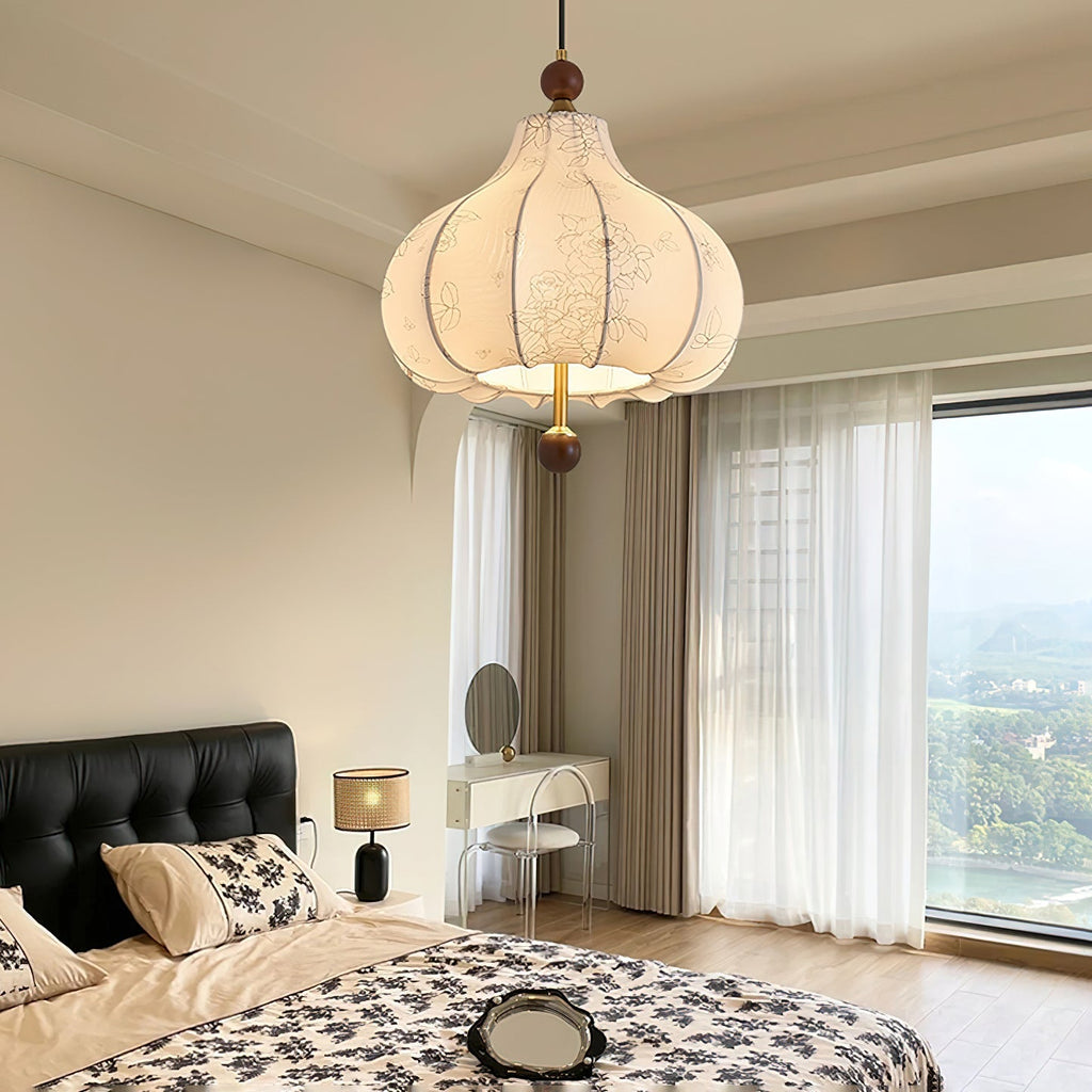 Narenaria Fabric Pendant Light-Moonnatur