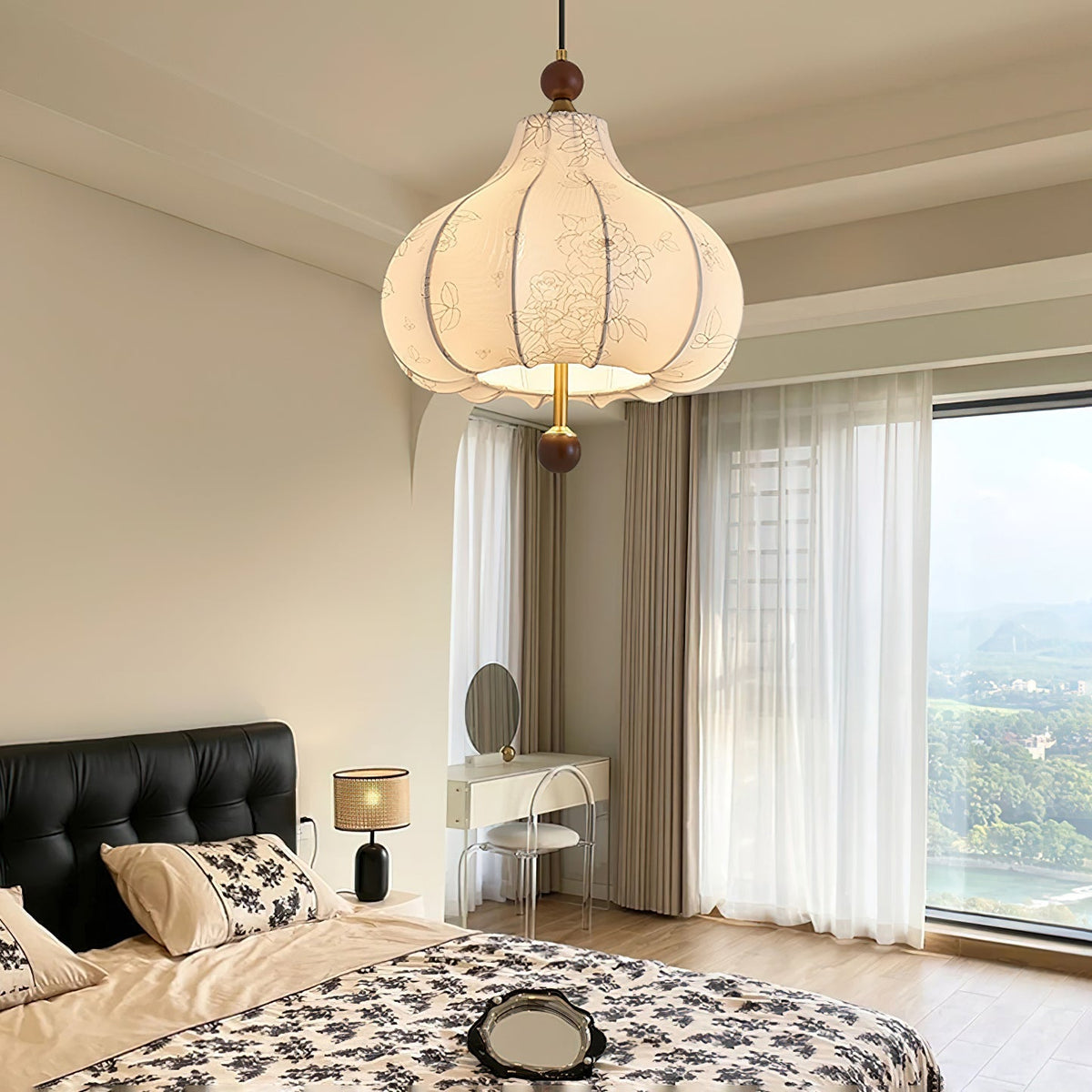 Narenaria Fabric Pendant Light-Moonnatur