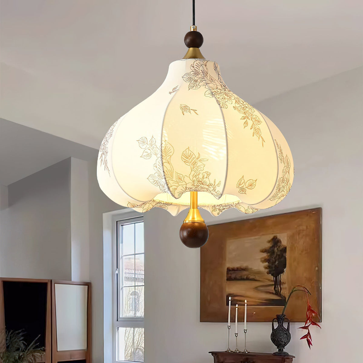 Narenaria Fabric Pendant Light-Moonnatur
