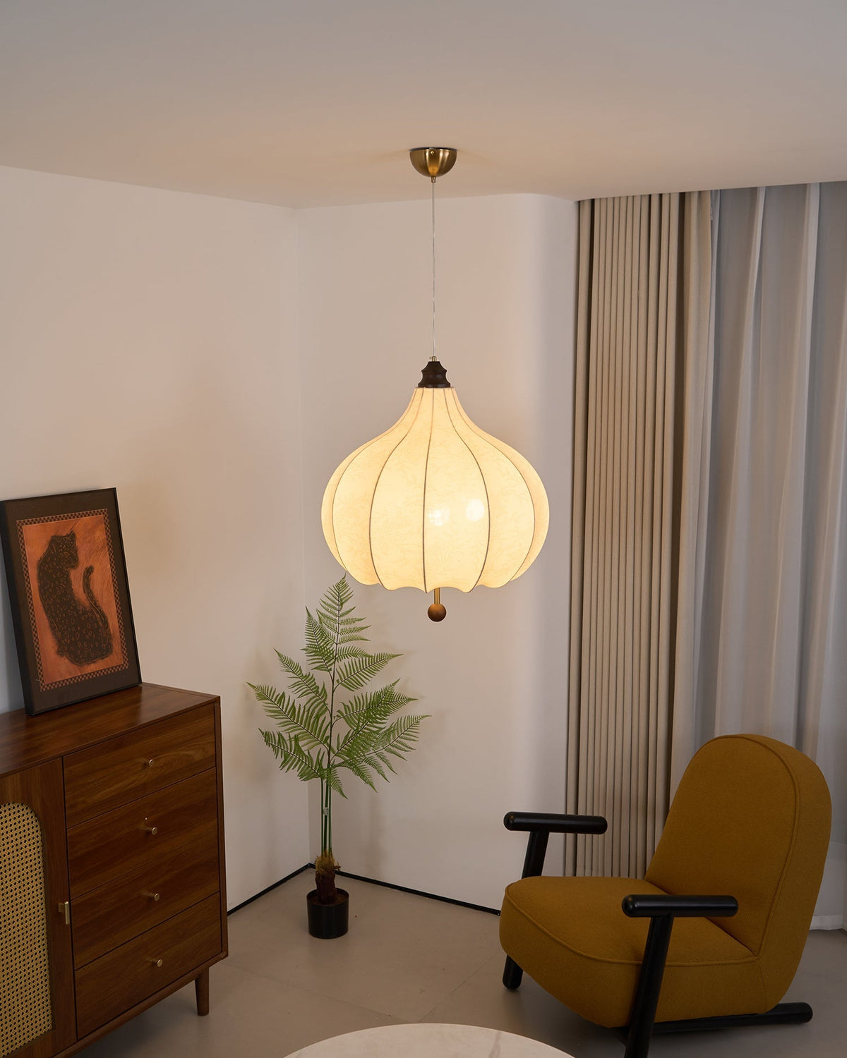 Ilwoven Fabric Pendant Light-Moonnatur