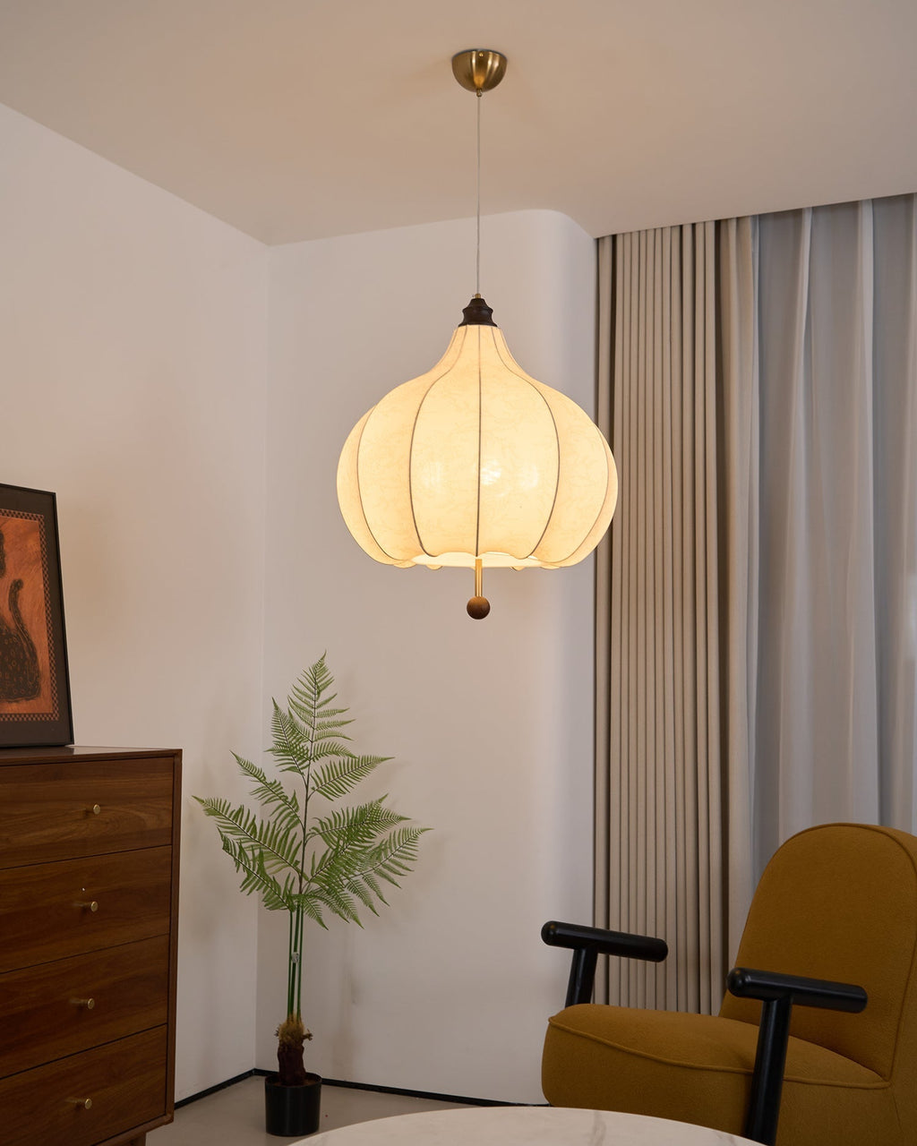 Ilwoven Fabric Pendant Light-Moonnatur