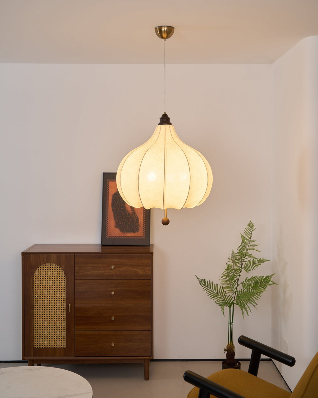 Ilwoven Fabric Pendant Light-Moonnatur