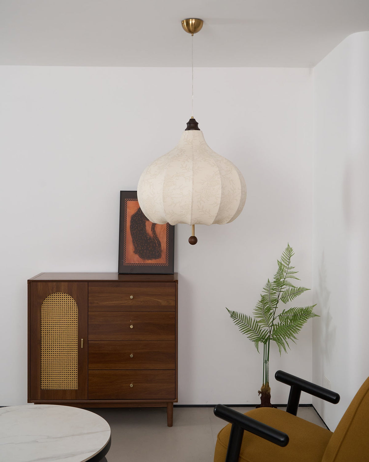 Ilwoven Fabric Pendant Light-Moonnatur