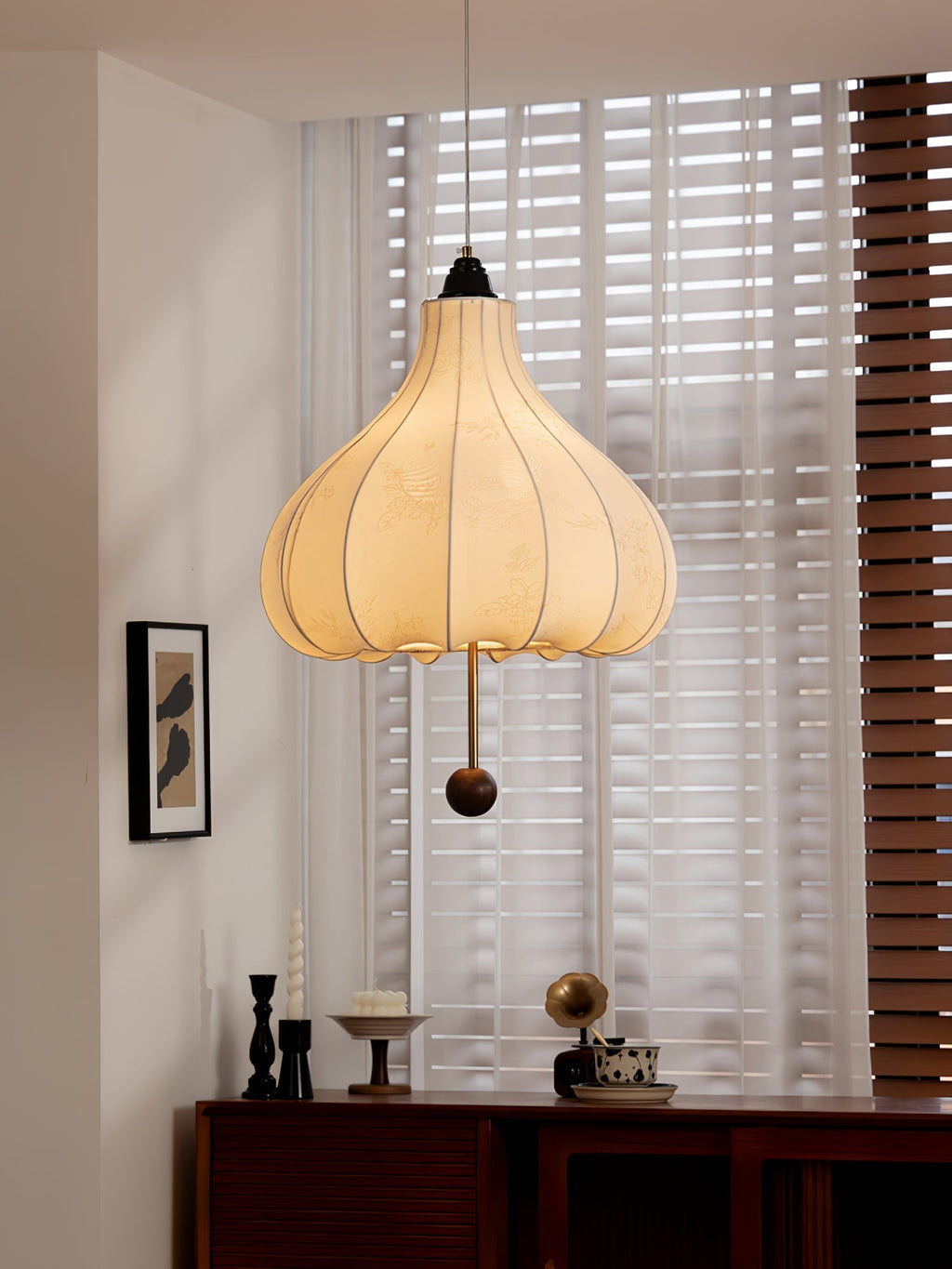Ilwoven Fabric Pendant Light-Moonnatur