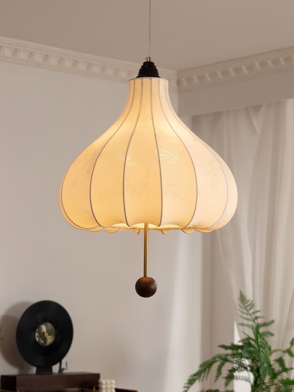 Ilwoven Fabric Pendant Light-Moonnatur