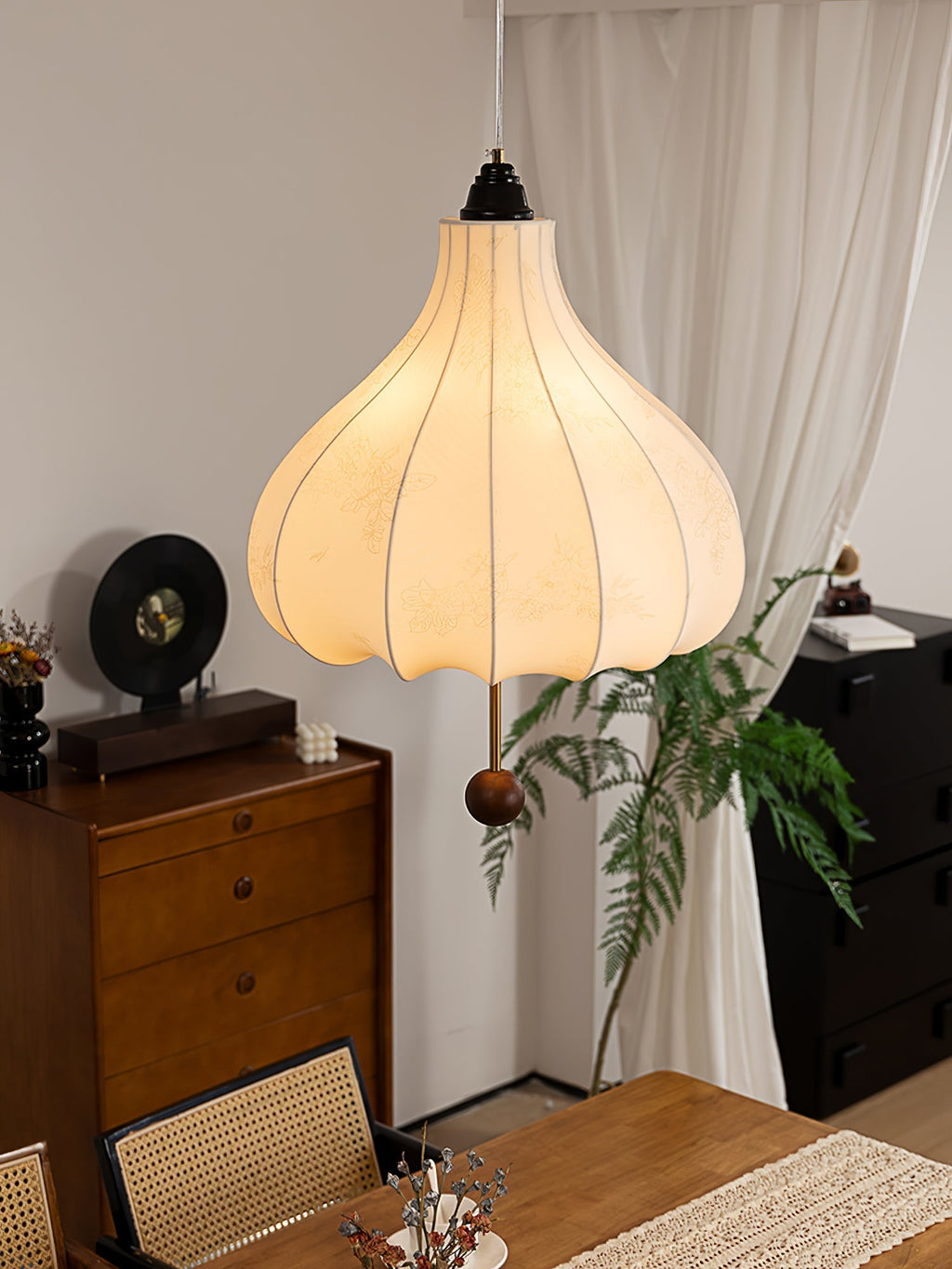 Ilwoven Fabric Pendant Light-Moonnatur