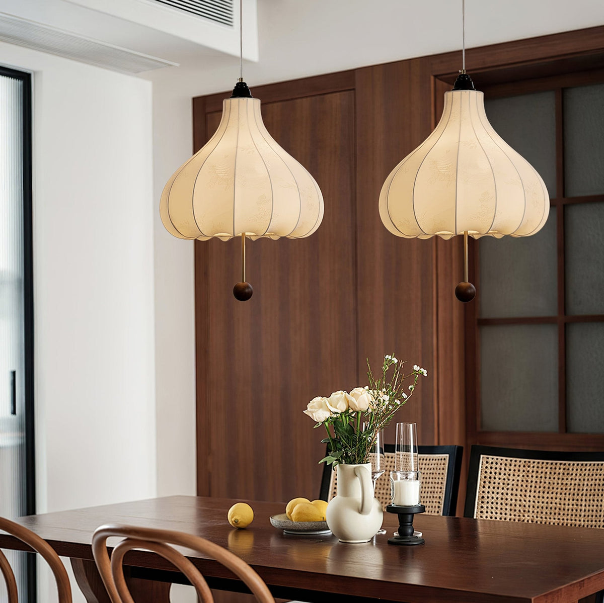 Ilwoven Fabric Pendant Light-Moonnatur
