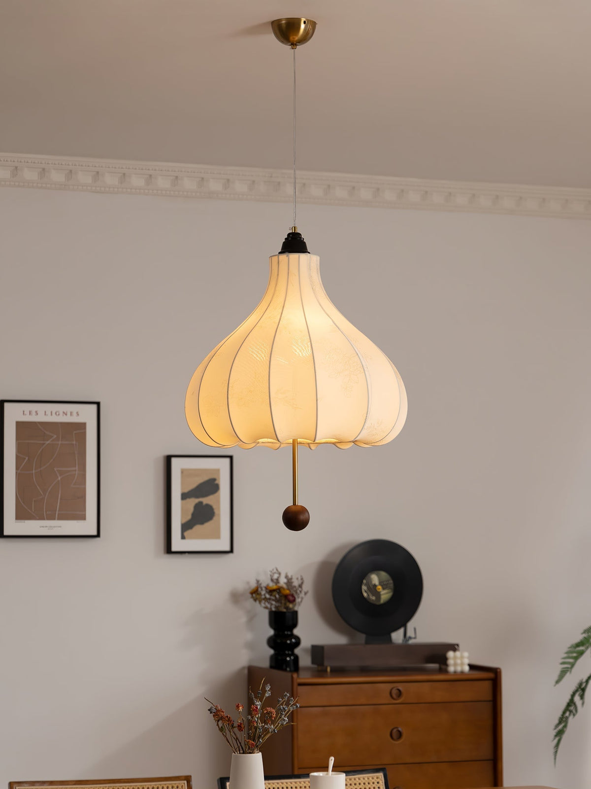 Ilwoven Fabric Pendant Light-Moonnatur