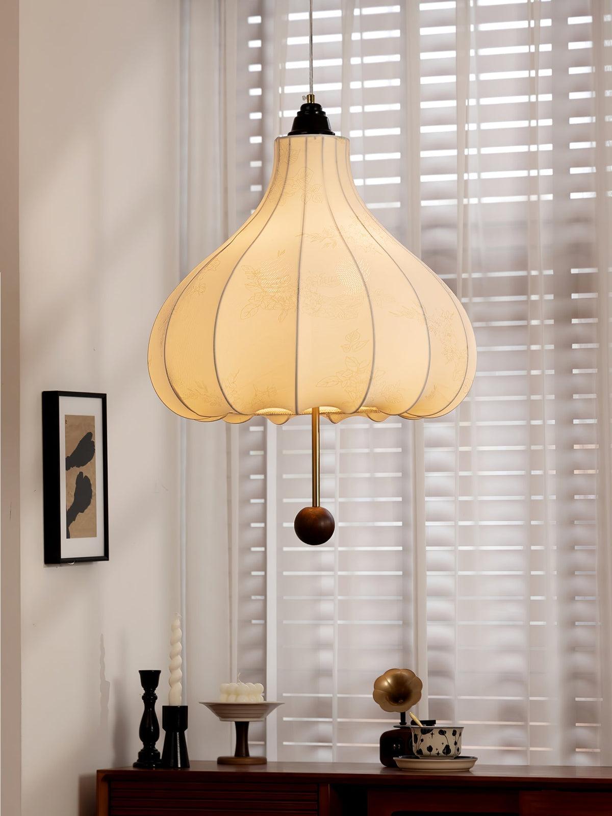 Ilwoven Fabric Pendant Light-Moonnatur