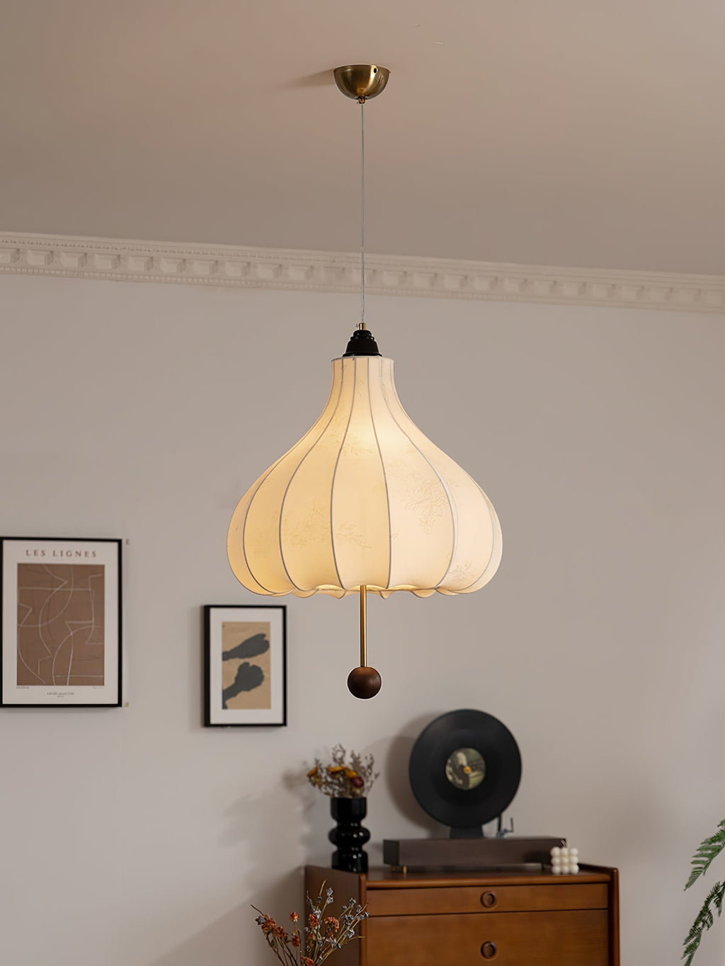 Ilwoven Fabric Pendant Light-Moonnatur
