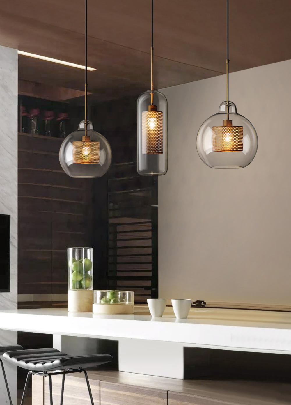 Zirelle Glass Pendant Lamp-Moonnatur