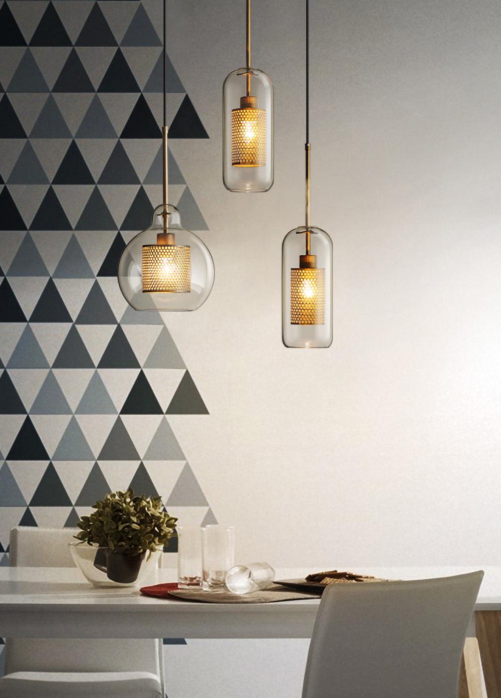 Zirelle Glass Pendant Lamp-Moonnatur