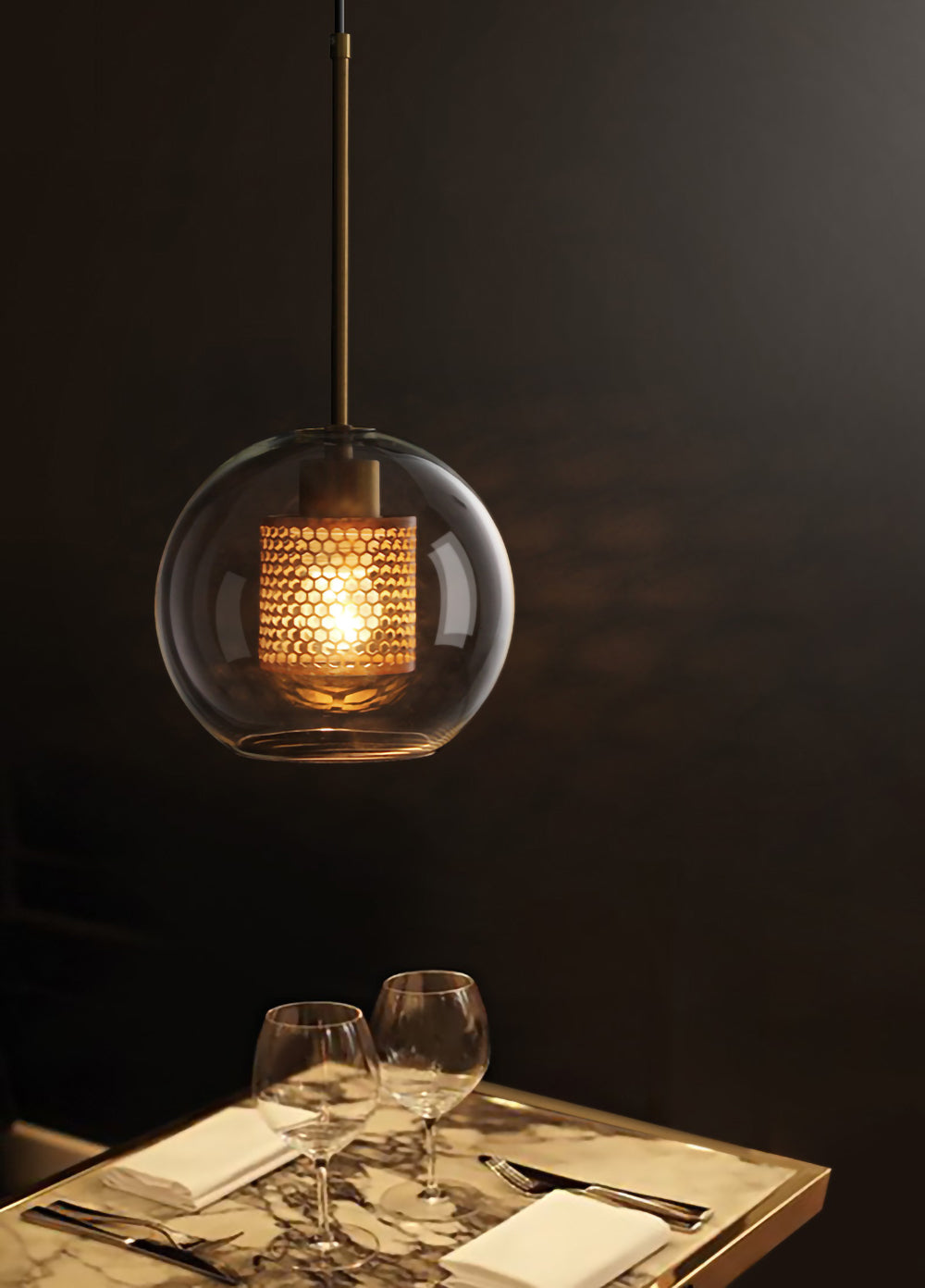 Zirelle Glass Pendant Lamp-Moonnatur