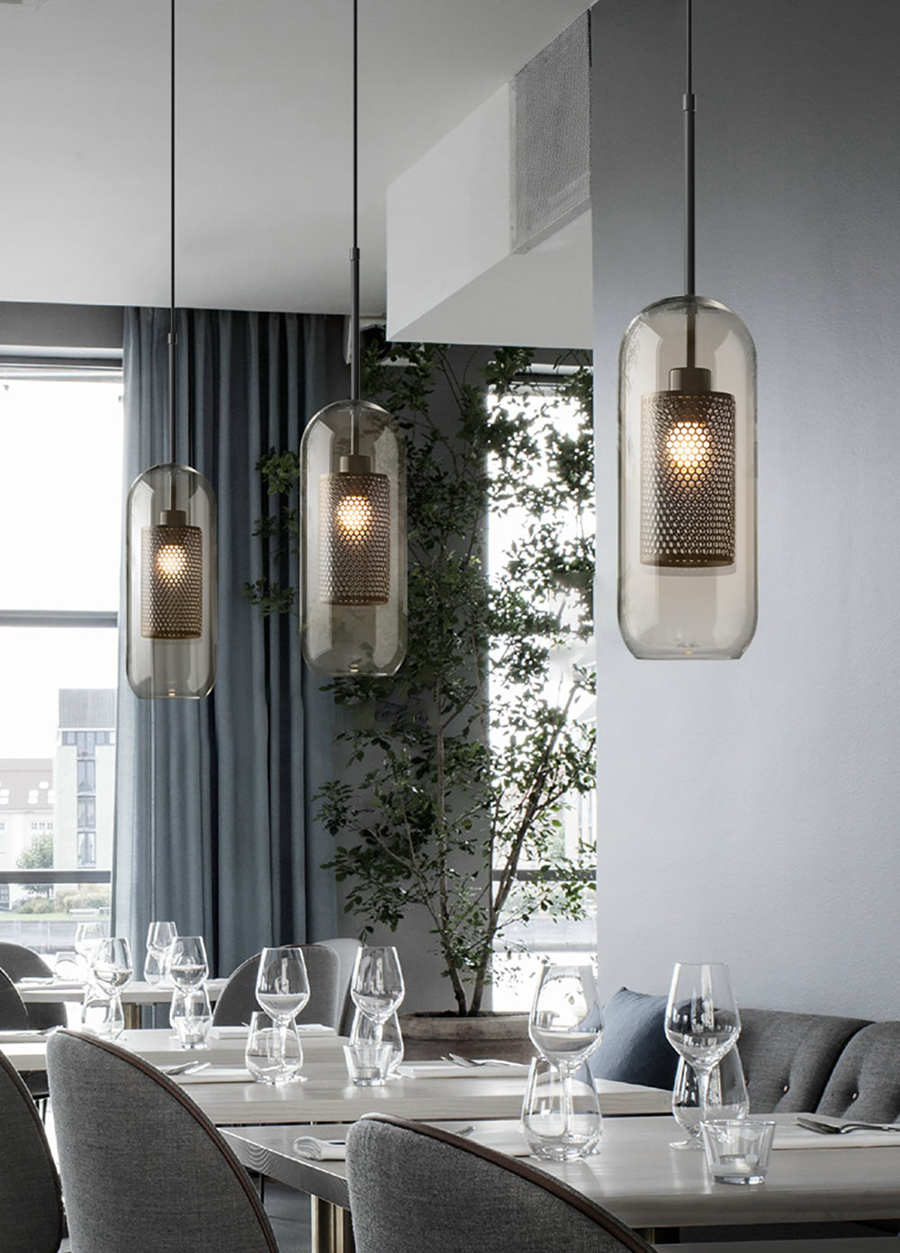 Zirelle Glass Pendant Lamp-Moonnatur
